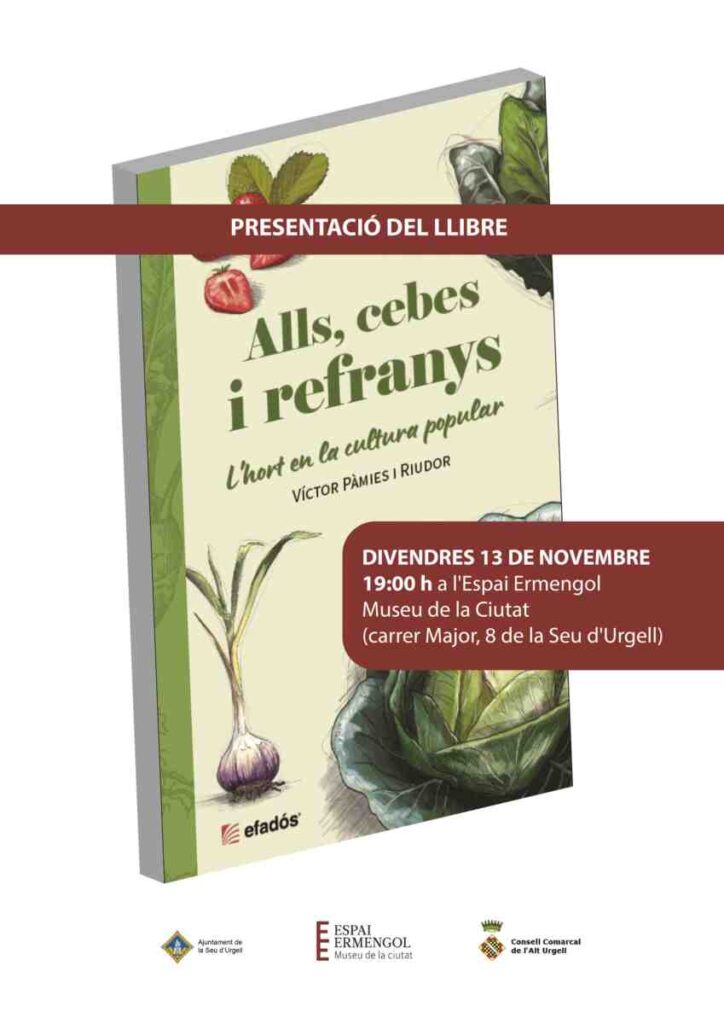 Presentació del llibre: Alls, cebes i refranys